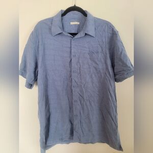 Men's Casual Blue Button Down Shirt